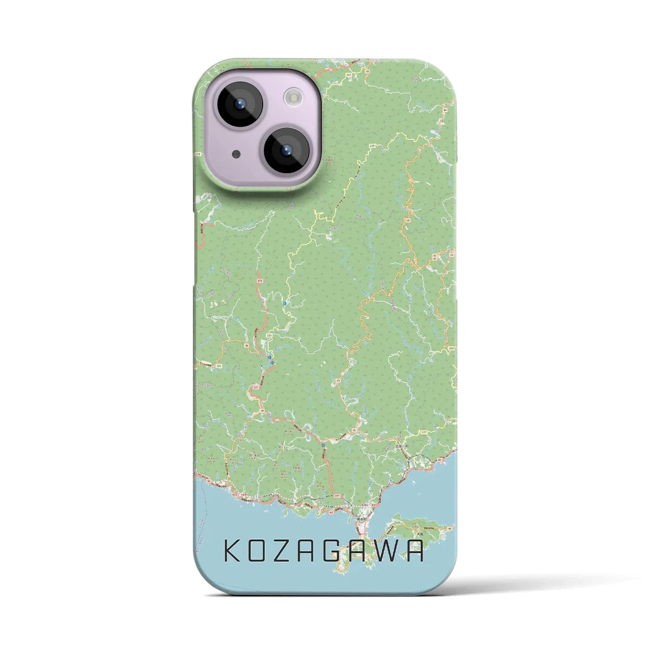 【古座川(和歌山県)】地図柄iPhoneケース(バックカバータイプ)
