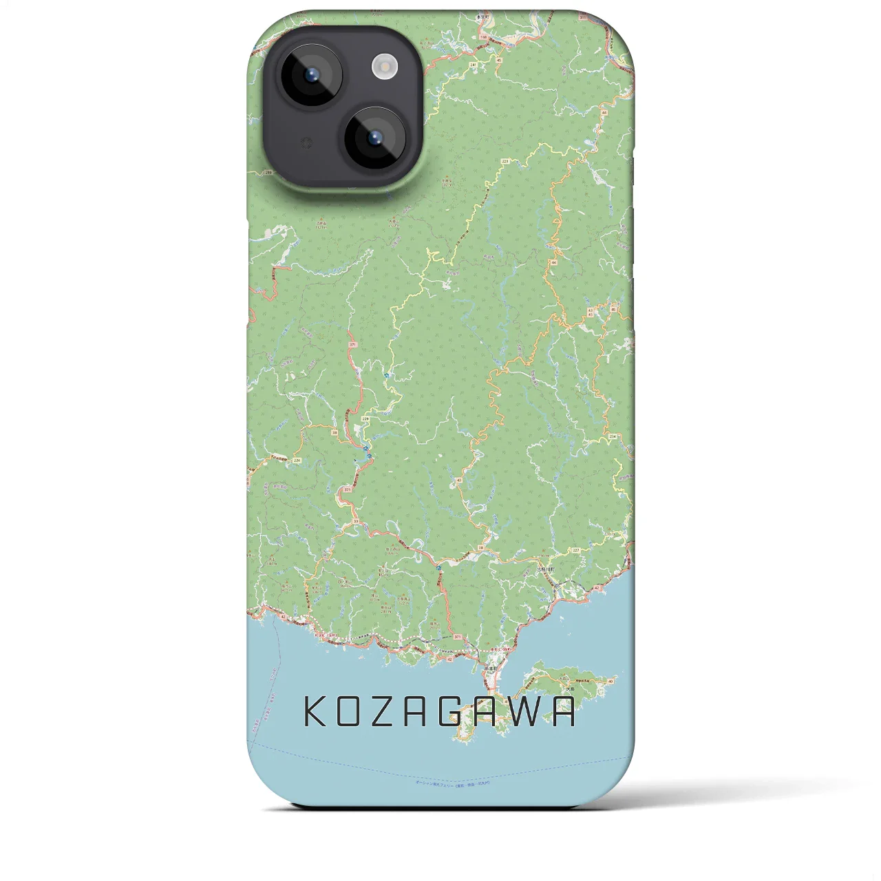 【古座川(和歌山県)】地図柄iPhoneケース(バックカバータイプ)