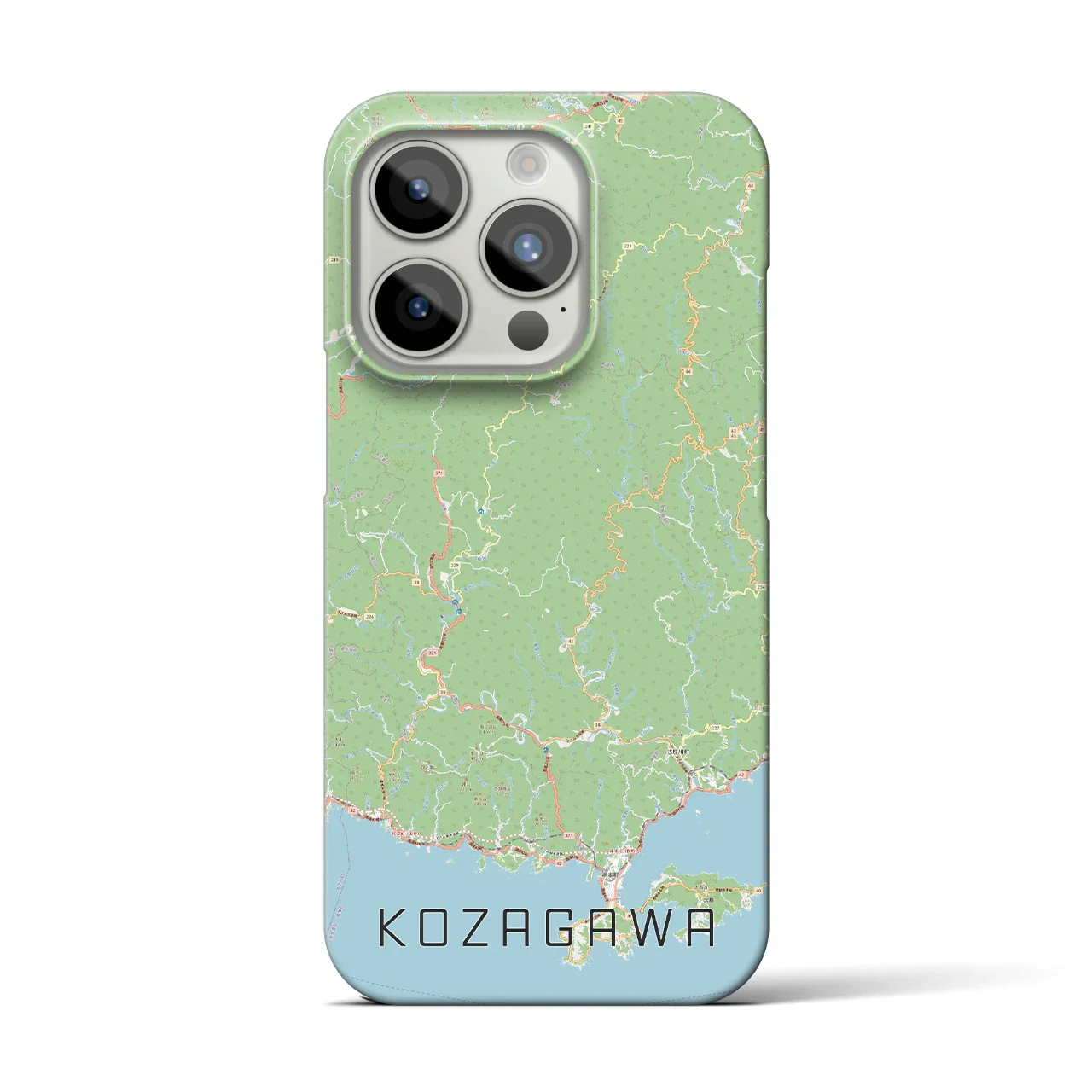 【古座川(和歌山県)】地図柄iPhoneケース(バックカバータイプ)