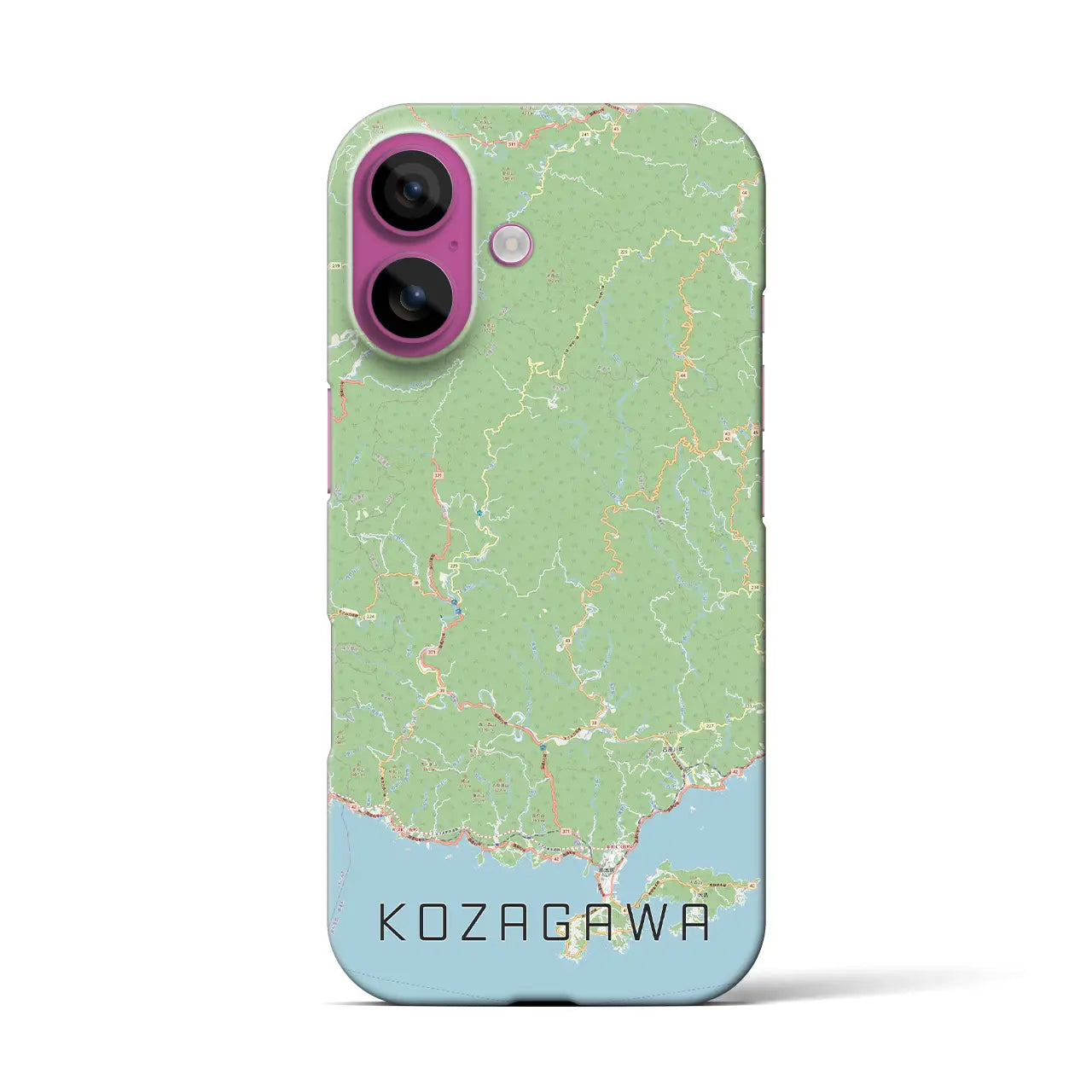 【古座川(和歌山県)】地図柄iPhoneケース(バックカバータイプ)