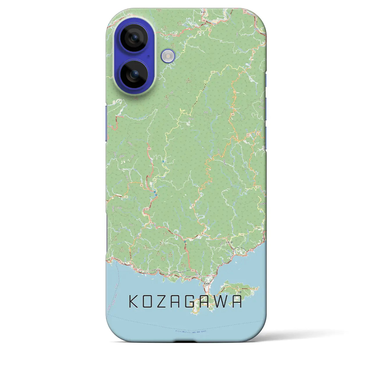【古座川(和歌山県)】地図柄iPhoneケース(バックカバータイプ)ナチュラル・iPhone 16 Pro Max 用