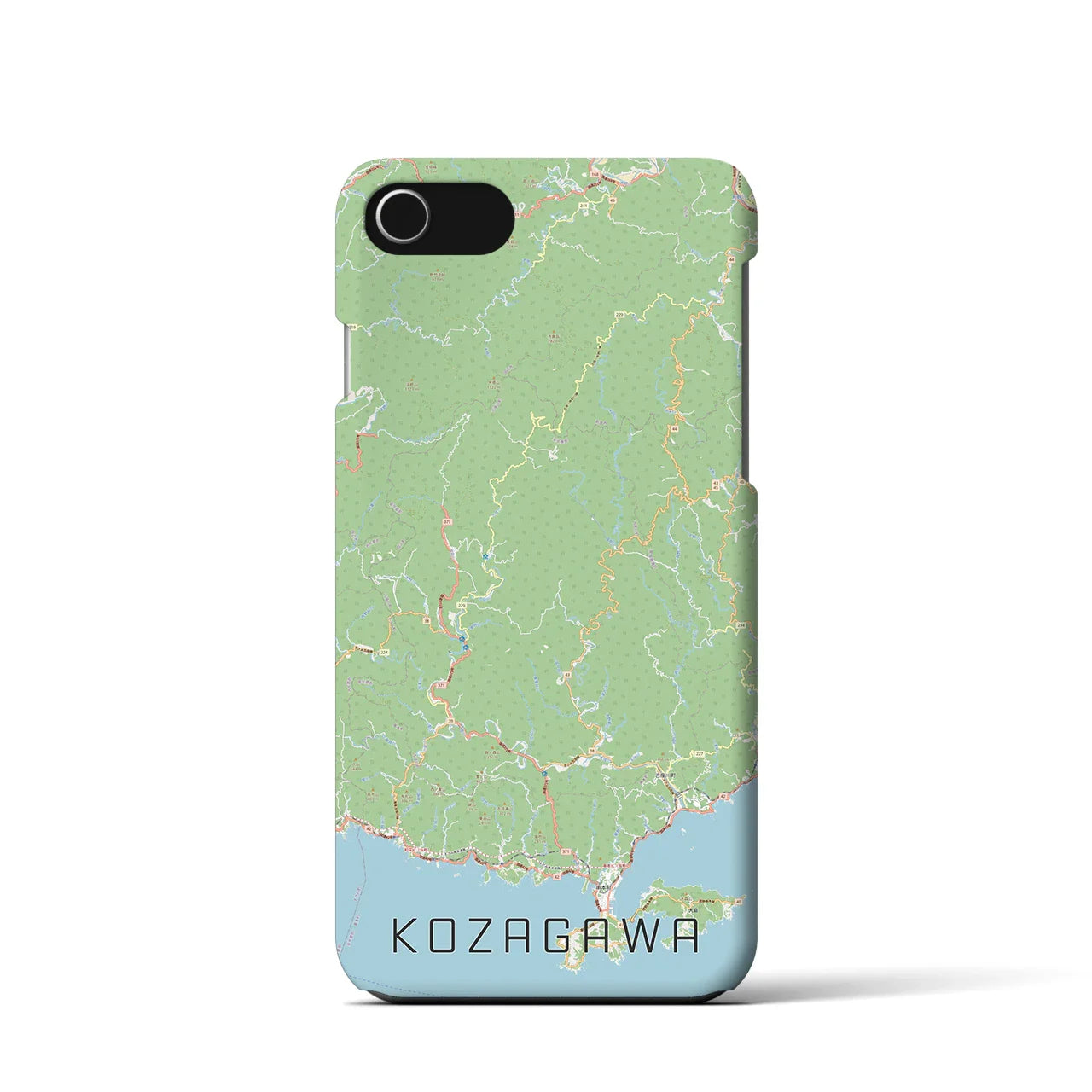 【古座川(和歌山県)】地図柄iPhoneケース(バックカバータイプ)