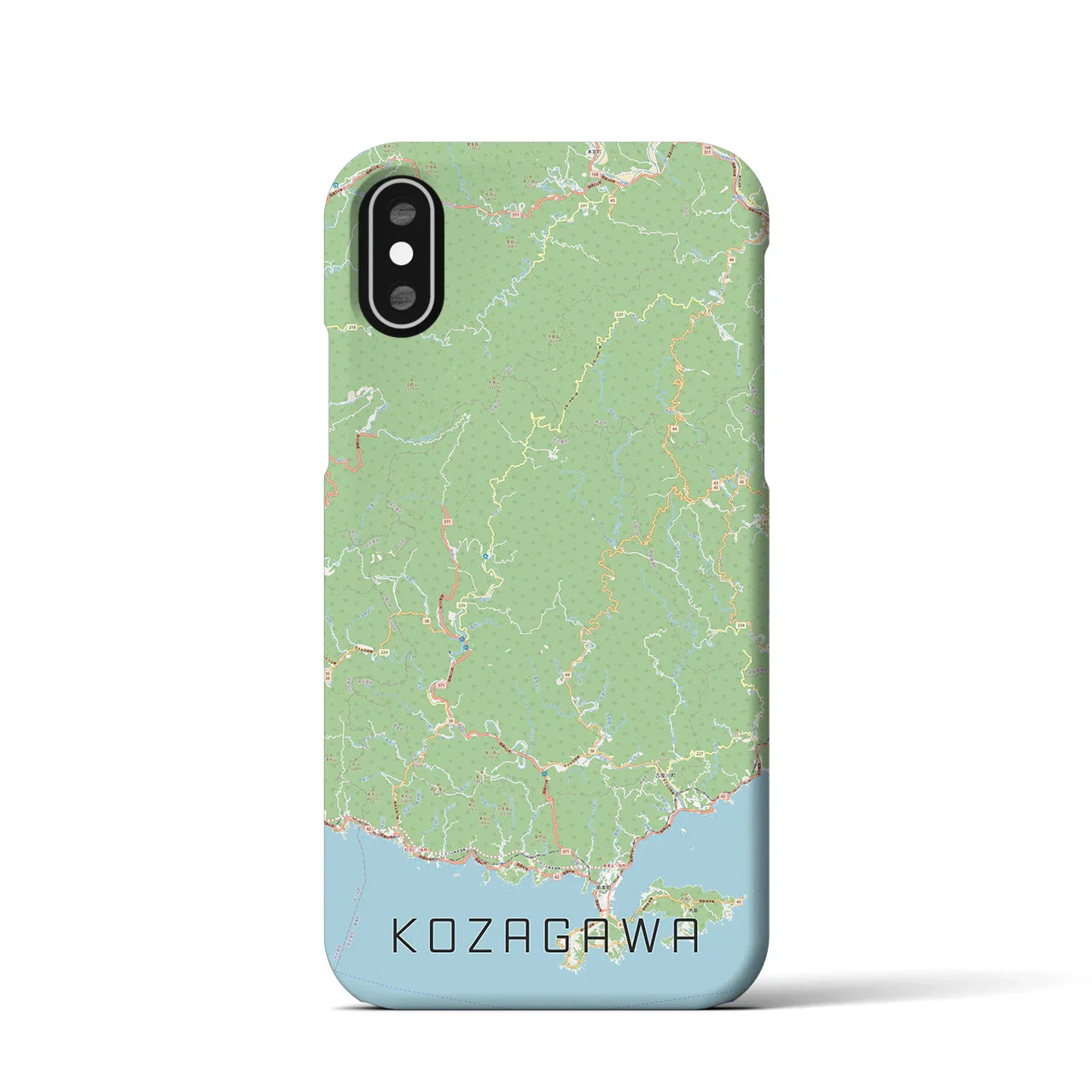 【古座川(和歌山県)】地図柄iPhoneケース(バックカバータイプ)