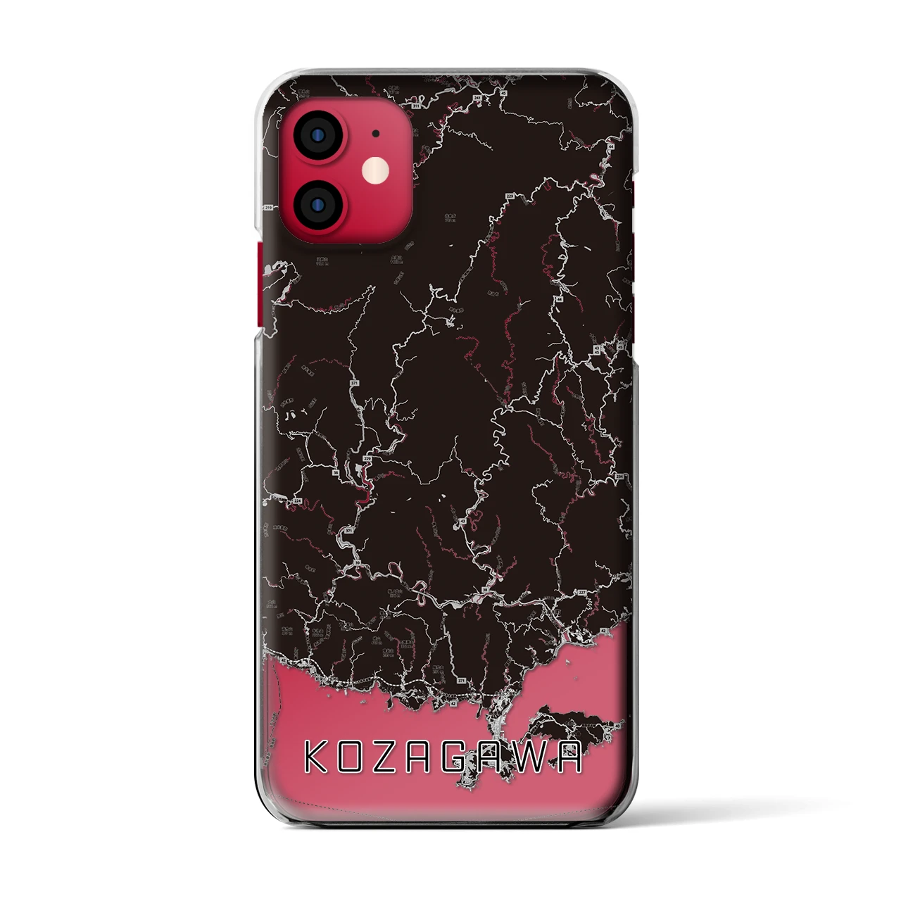 【古座川(和歌山県)】地図柄iPhoneケース(クリアタイプ)