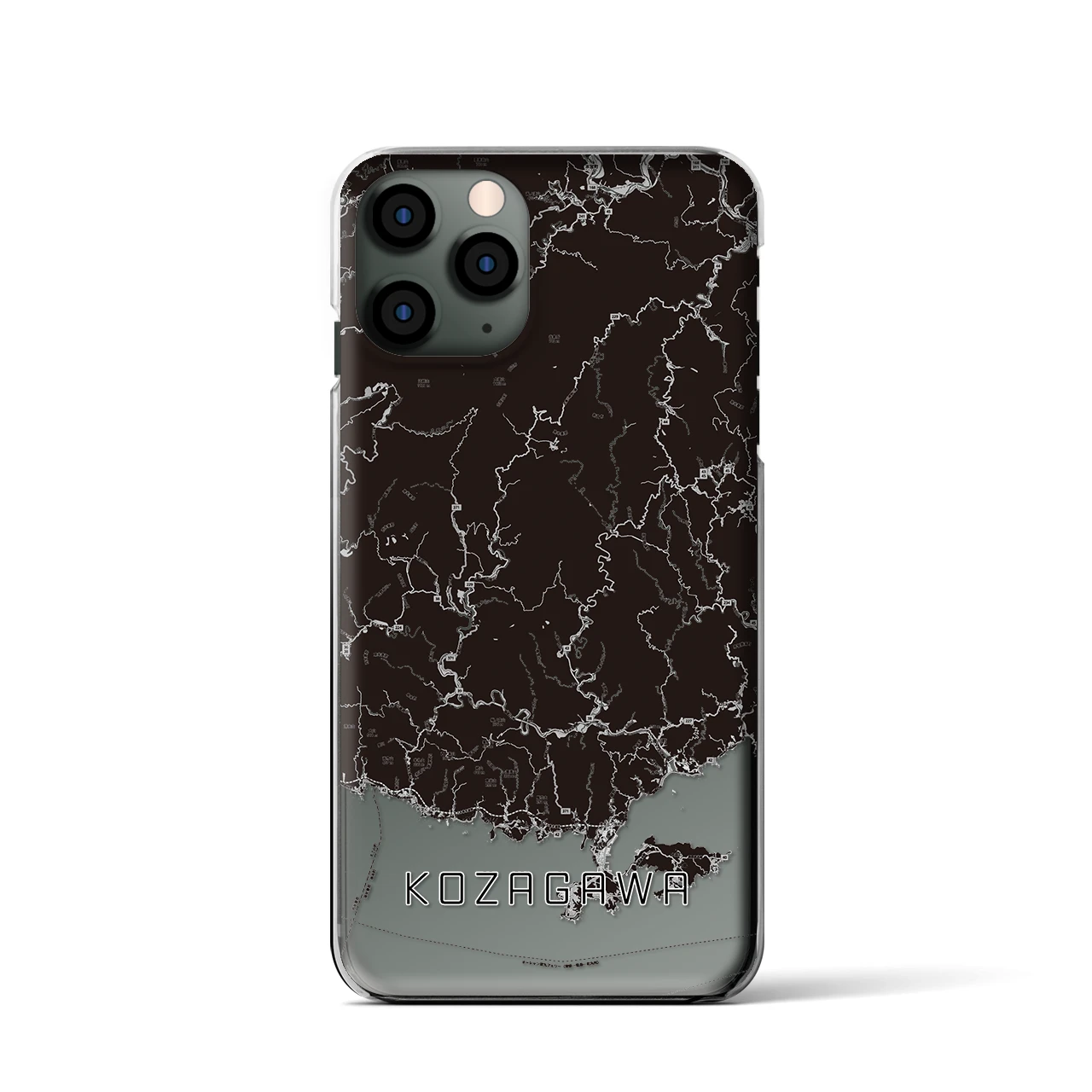 【古座川(和歌山県)】地図柄iPhoneケース(クリアタイプ)