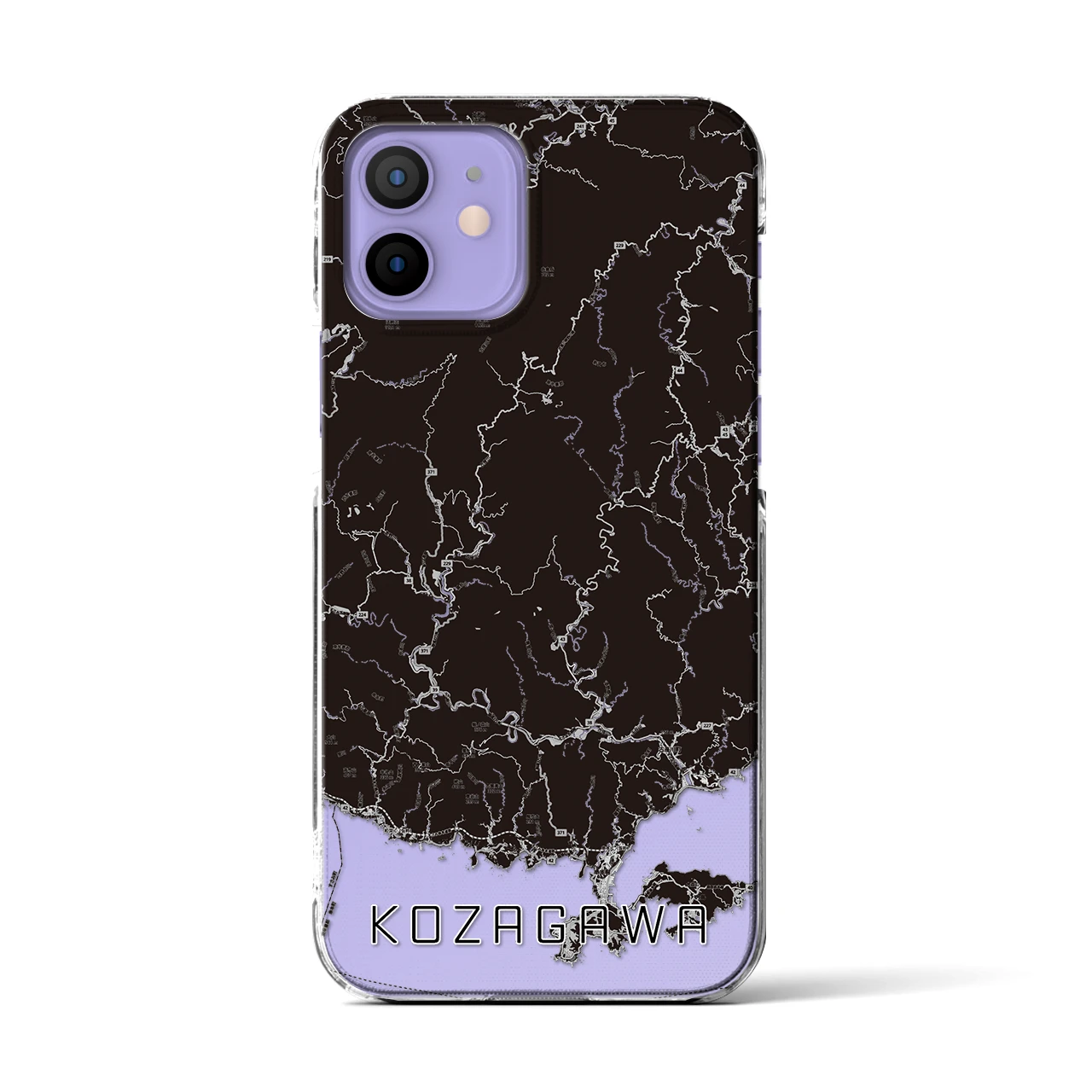 【古座川(和歌山県)】地図柄iPhoneケース(クリアタイプ)