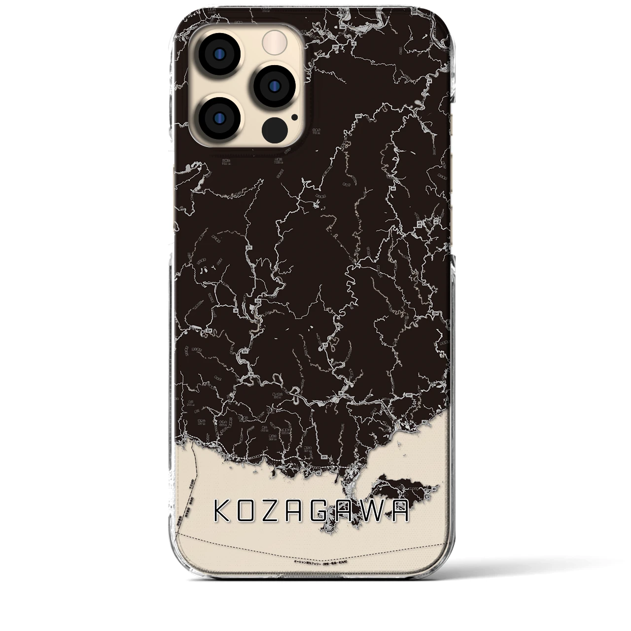 【古座川(和歌山県)】地図柄iPhoneケース(クリアタイプ)