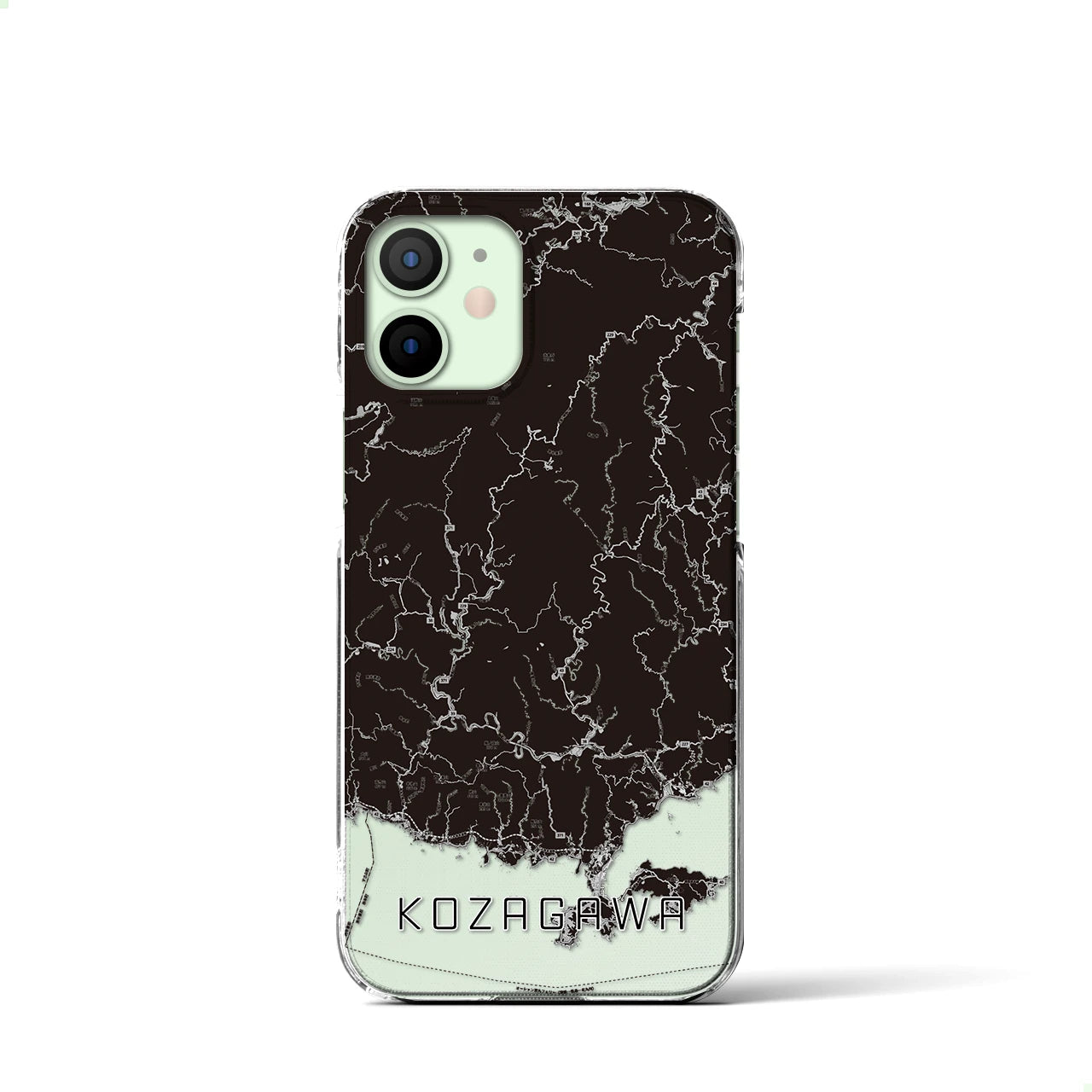 【古座川(和歌山県)】地図柄iPhoneケース(クリアタイプ)