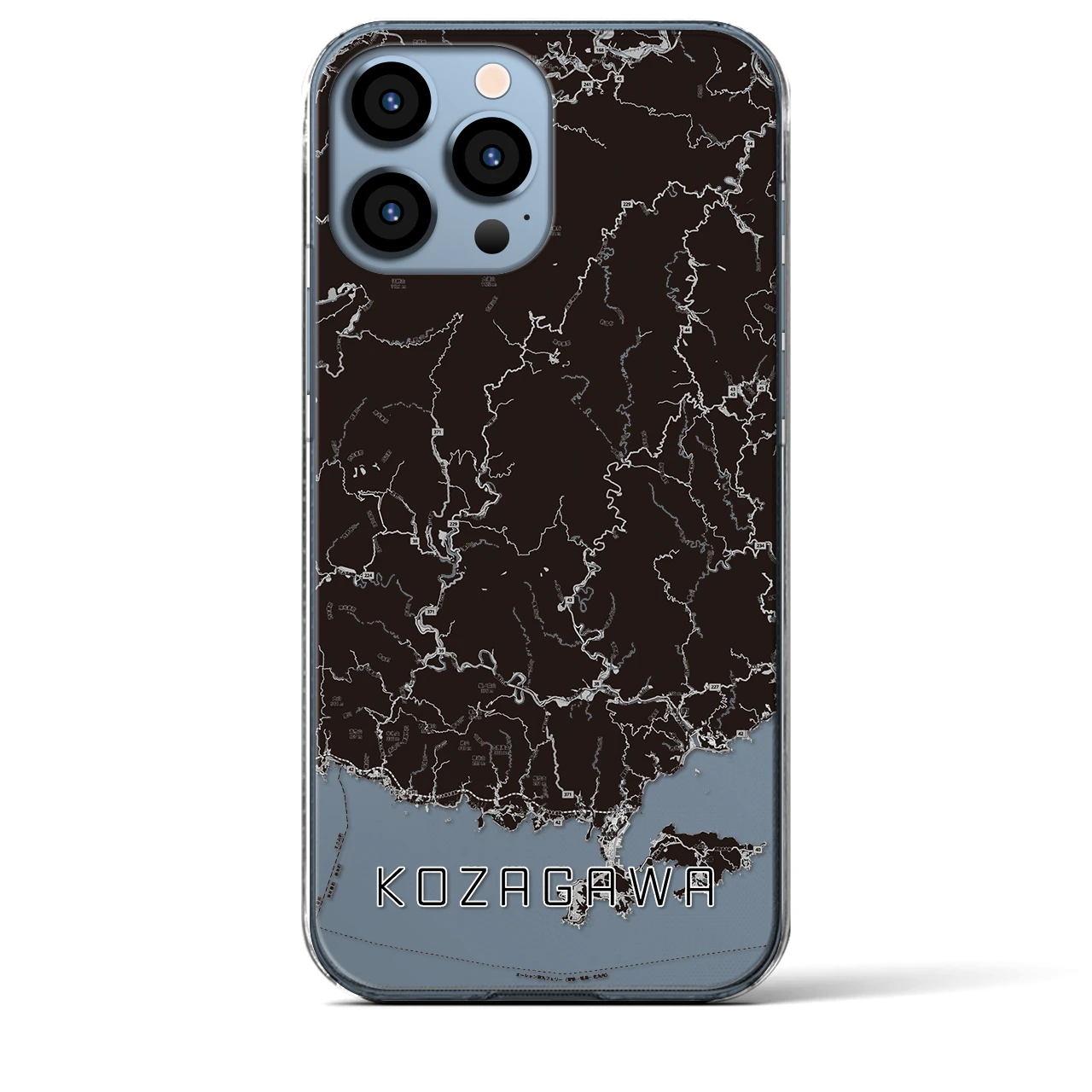 【古座川(和歌山県)】地図柄iPhoneケース(クリアタイプ)