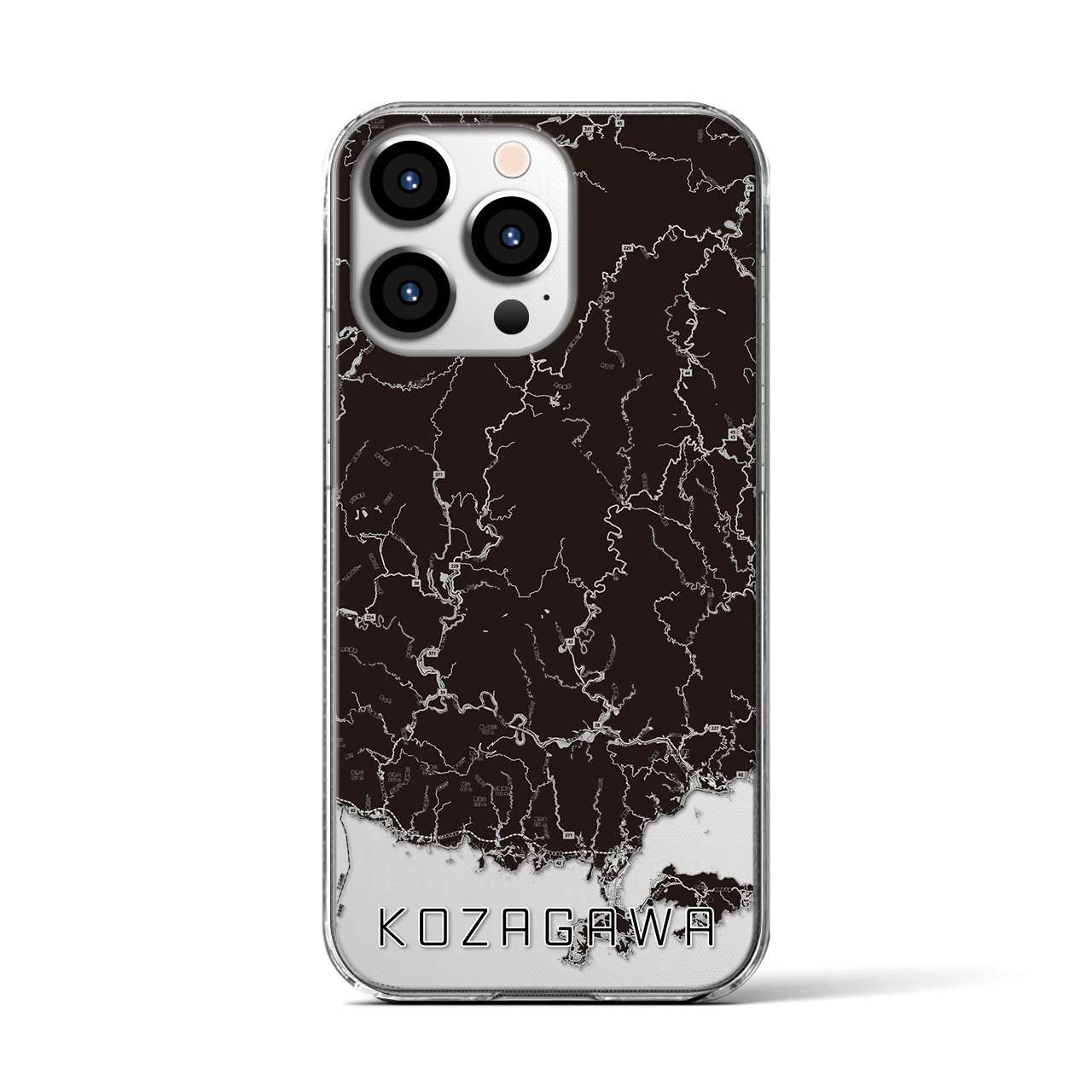 【古座川(和歌山県)】地図柄iPhoneケース(クリアタイプ)