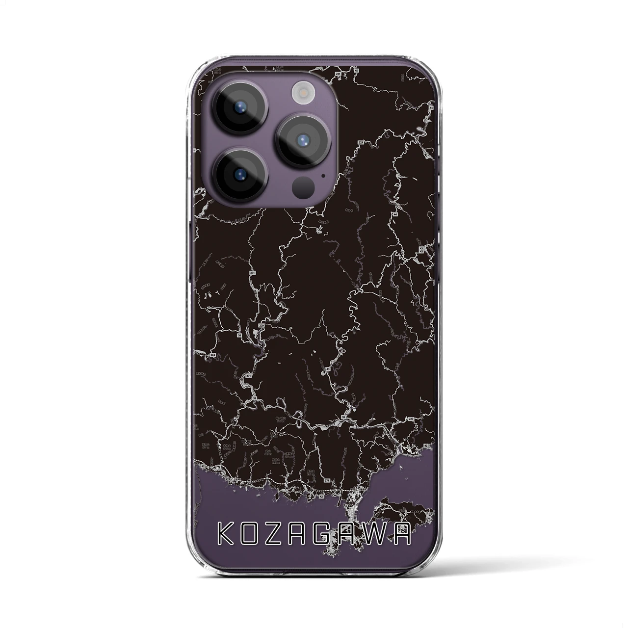 【古座川(和歌山県)】地図柄iPhoneケース(クリアタイプ)