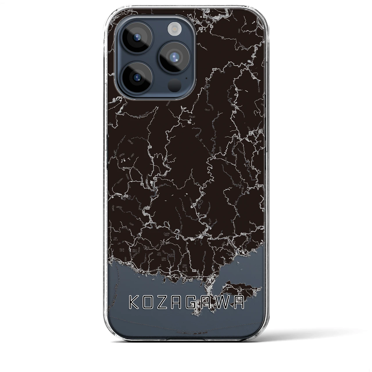 【古座川(和歌山県)】地図柄iPhoneケース(クリアタイプ)