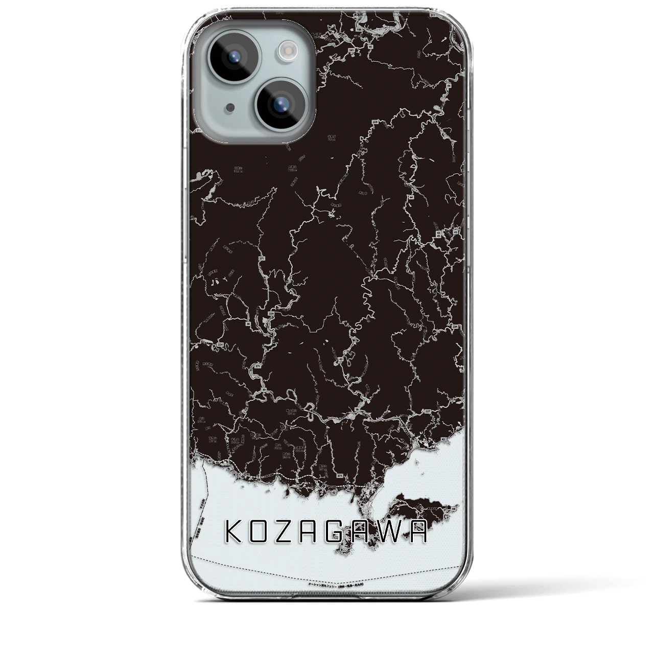 【古座川(和歌山県)】地図柄iPhoneケース(クリアタイプ)