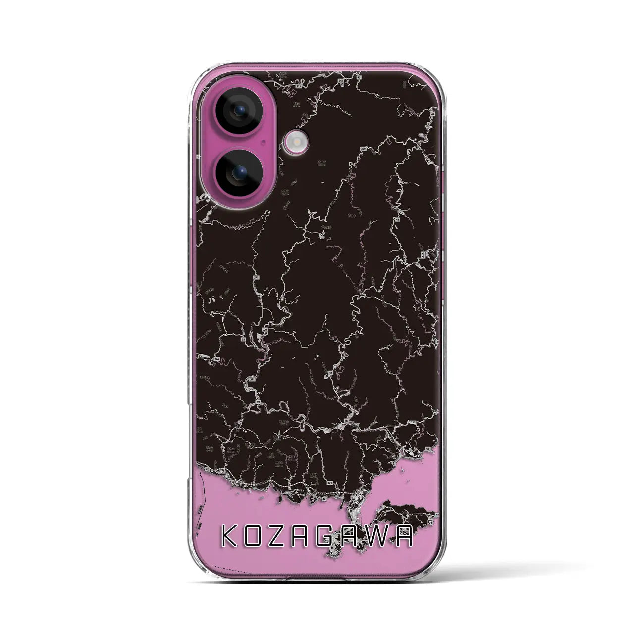 【古座川(和歌山県)】地図柄iPhoneケース(クリアタイプ)