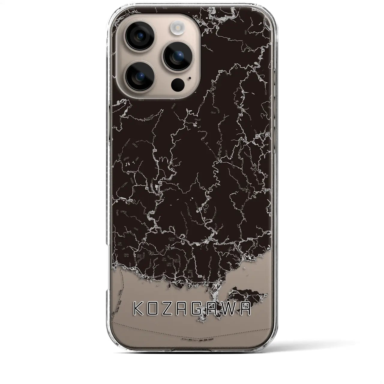 【古座川(和歌山県)】地図柄iPhoneケース(クリアタイプ)