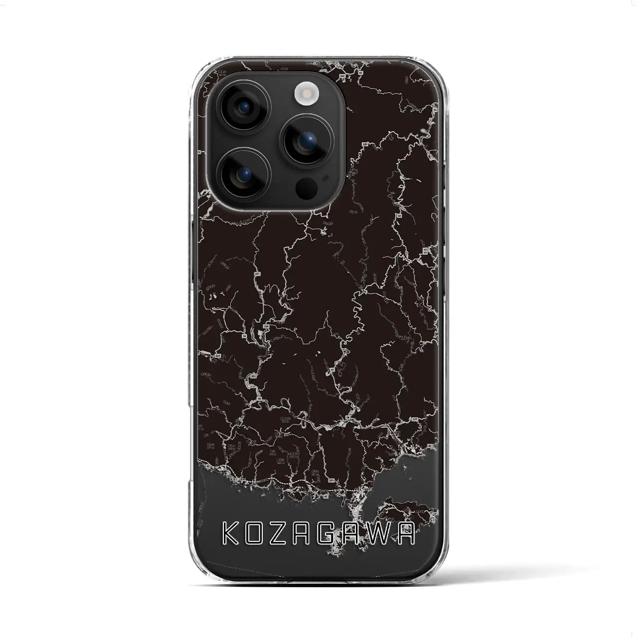 【古座川(和歌山県)】地図柄iPhoneケース(クリアタイプ)