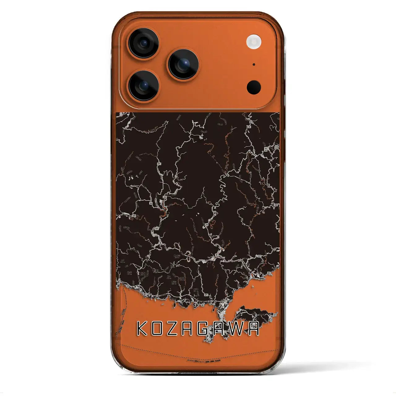 【古座川(和歌山県)】地図柄iPhoneケース(クリアタイプ)