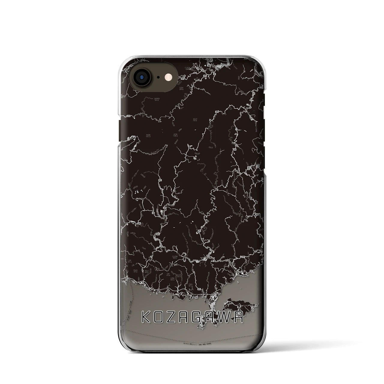 【古座川(和歌山県)】地図柄iPhoneケース(クリアタイプ)