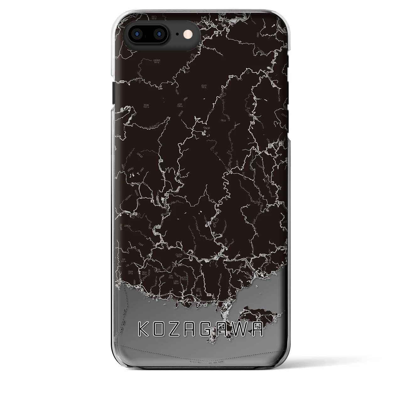 【古座川(和歌山県)】地図柄iPhoneケース(クリアタイプ)