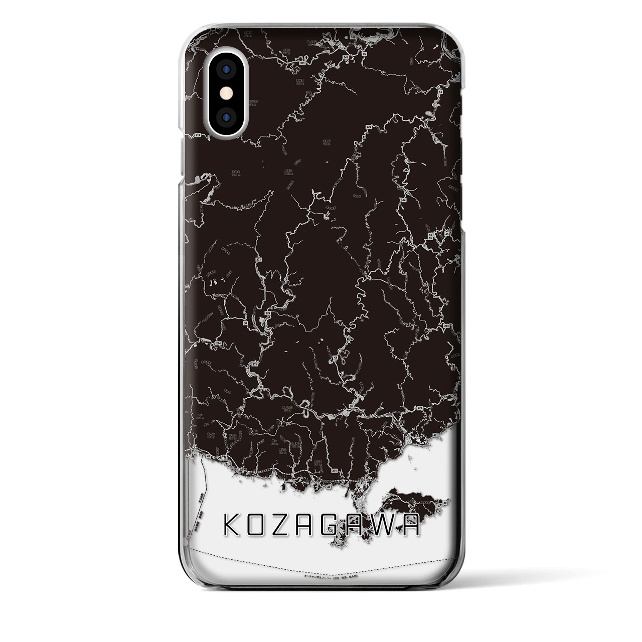 【古座川(和歌山県)】地図柄iPhoneケース(クリアタイプ)