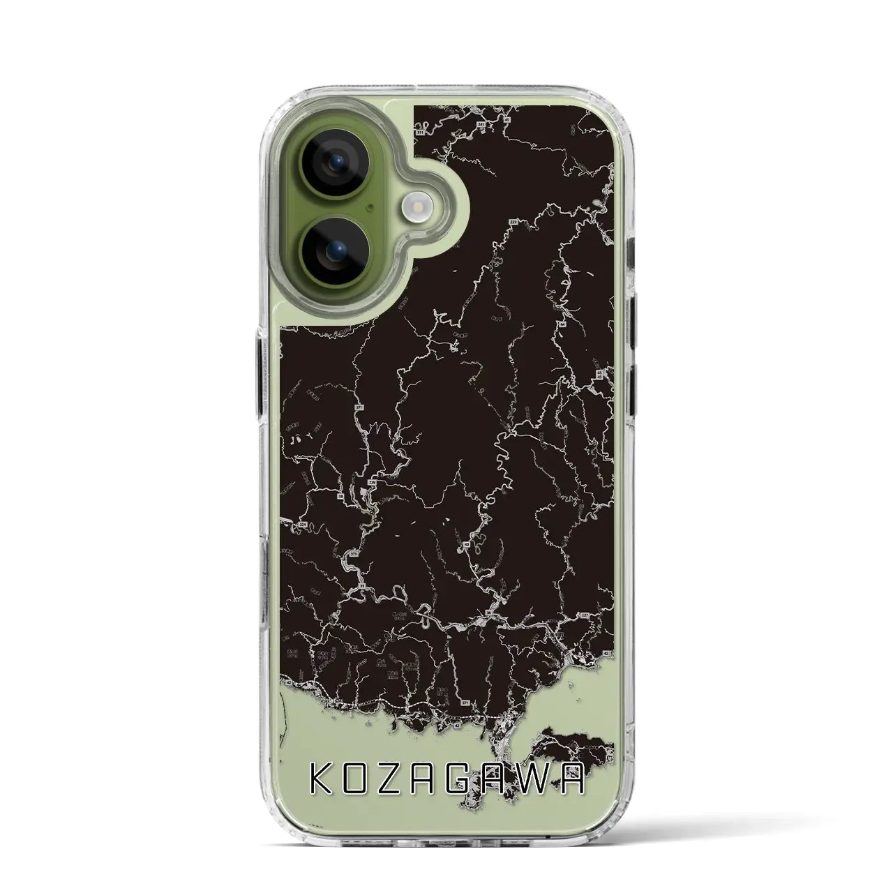 【古座川(和歌山県)】地図柄iPhoneケース(MagSafeタイプ)