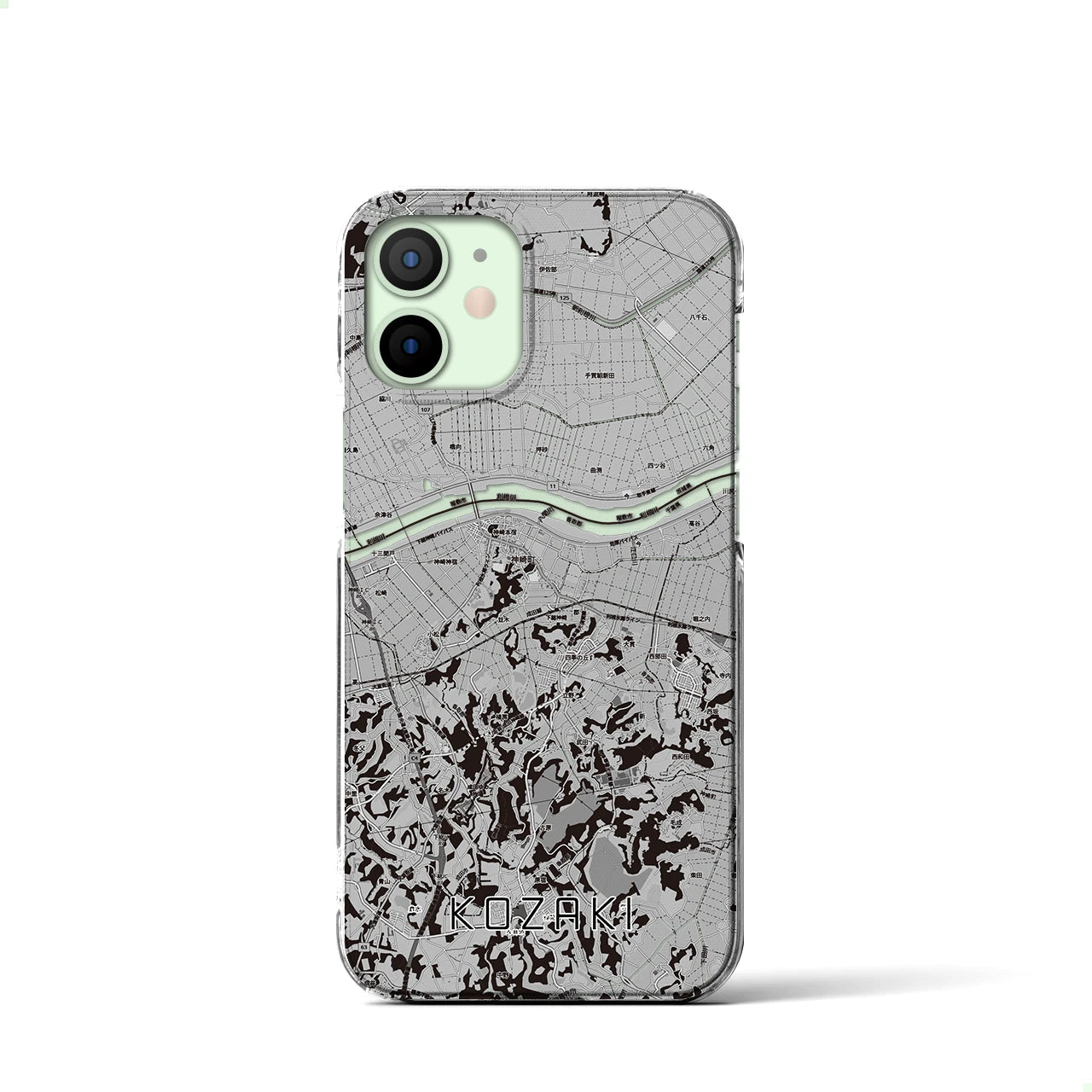 【神崎(千葉県)】地図柄iPhoneケース(クリアタイプ)