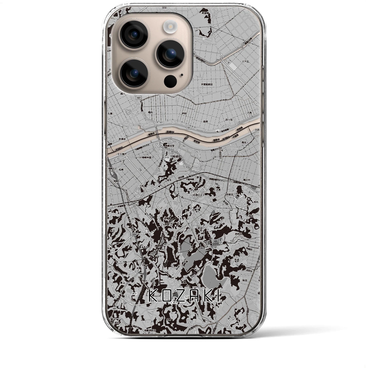 【神崎(千葉県)】地図柄iPhoneケース(クリアタイプ)