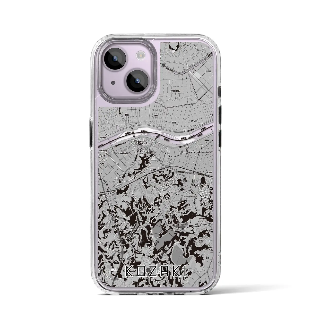 【神崎(千葉県)】地図柄iPhoneケース(MagSafeタイプ)