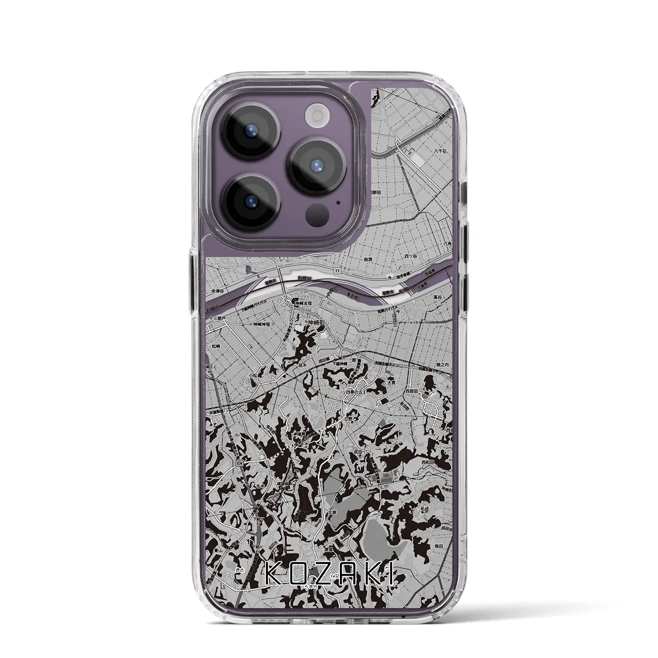 【神崎(千葉県)】地図柄iPhoneケース(MagSafeタイプ)