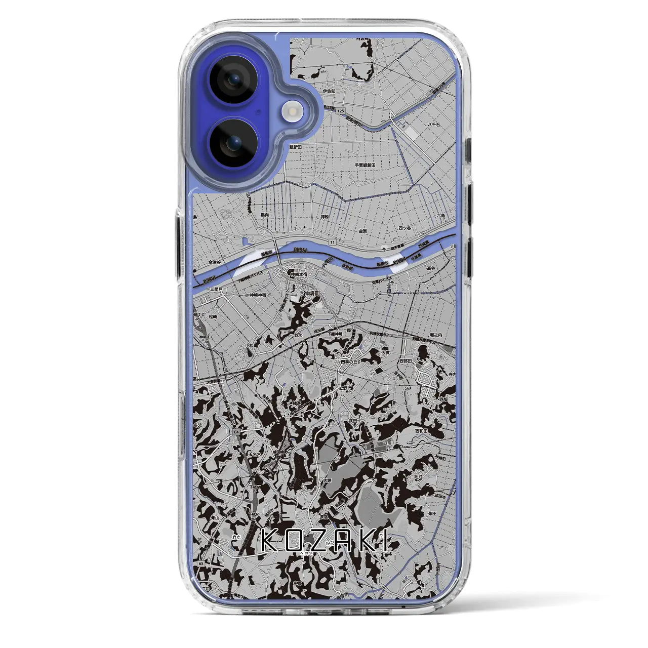 【神崎(千葉県)】地図柄iPhoneケース(MagSafeタイプ)