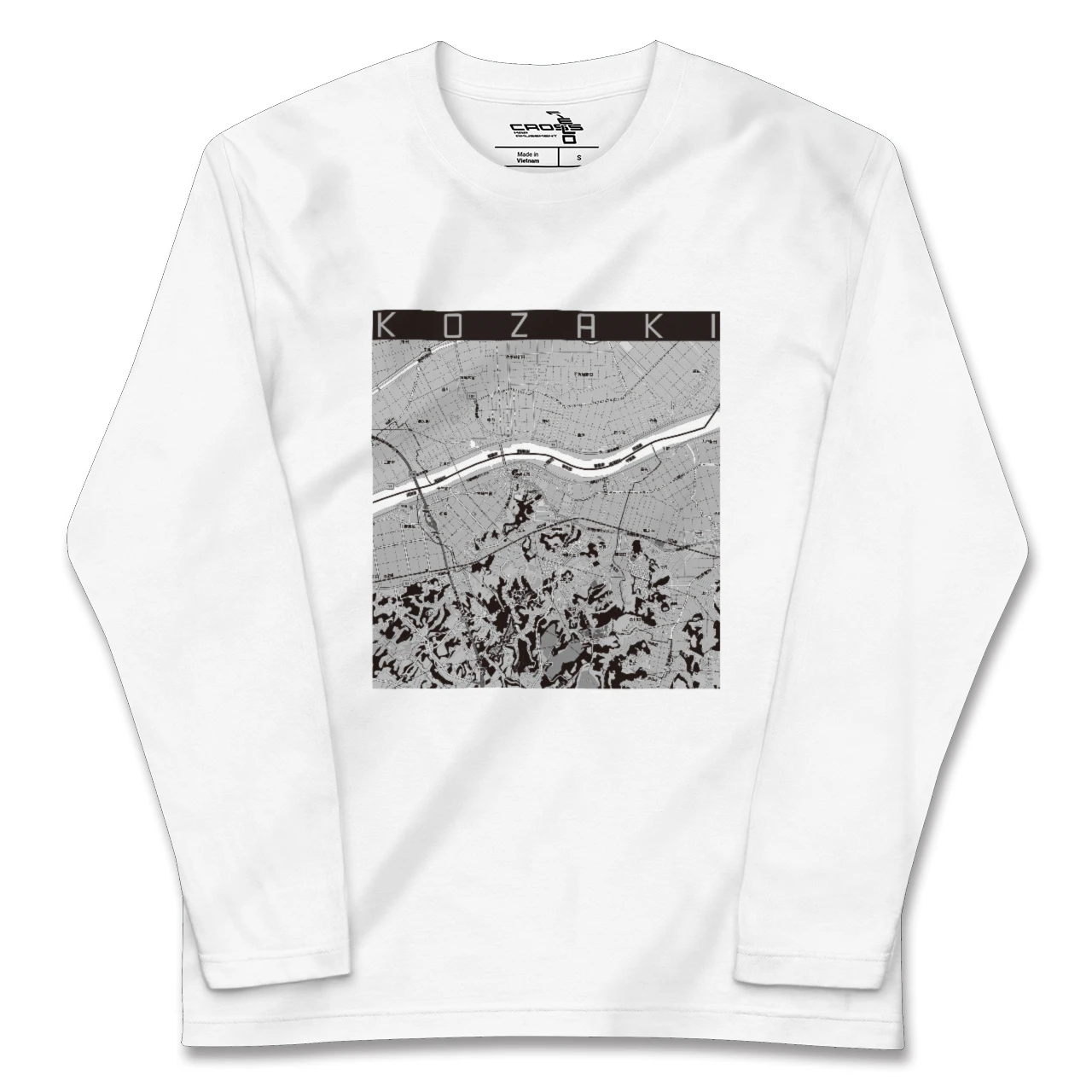 【神崎(千葉県)】地図柄ロングスリーブTシャツ