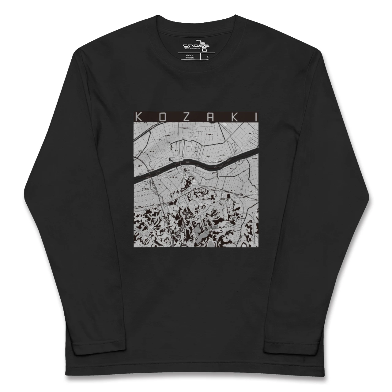 【神崎(千葉県)】地図柄ロングスリーブTシャツ