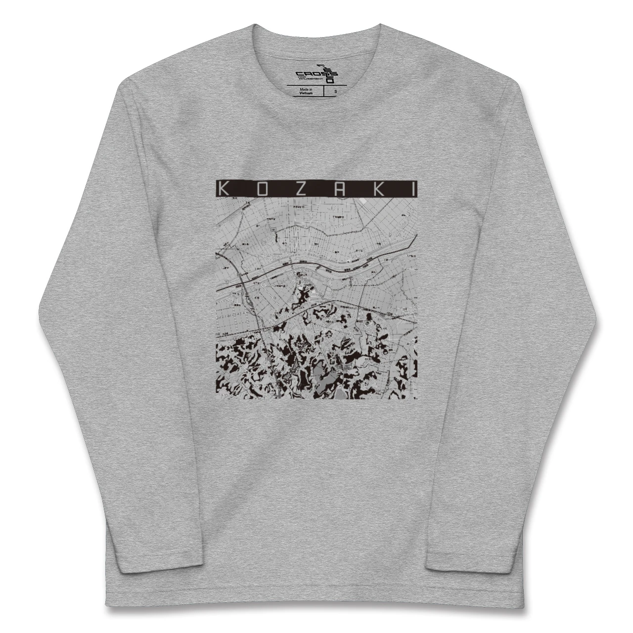 【神崎(千葉県)】地図柄ロングスリーブTシャツ