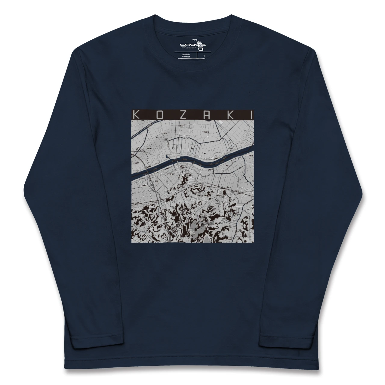 【神崎(千葉県)】地図柄ロングスリーブTシャツ