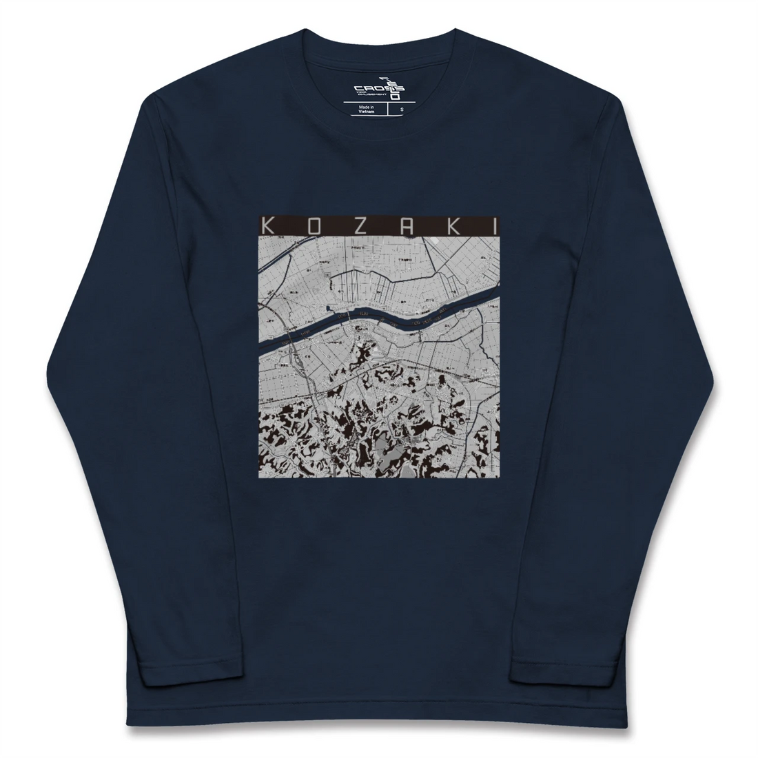 【神崎(千葉県)】地図柄ロングスリーブTシャツ