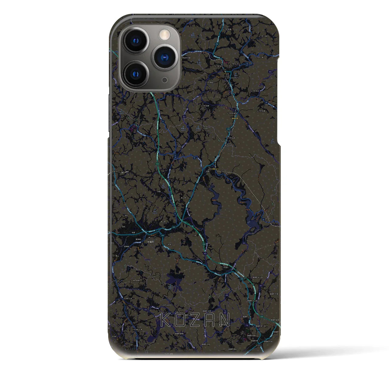 【甲山(広島県)】地図柄iPhoneケース(バックカバータイプ)