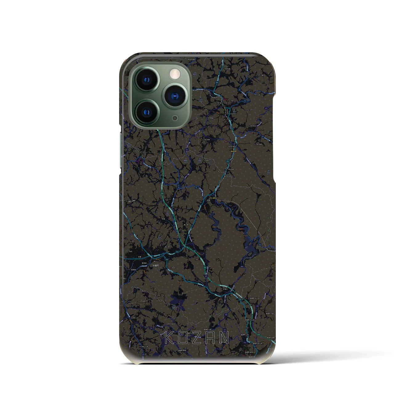 【甲山(広島県)】地図柄iPhoneケース(バックカバータイプ)