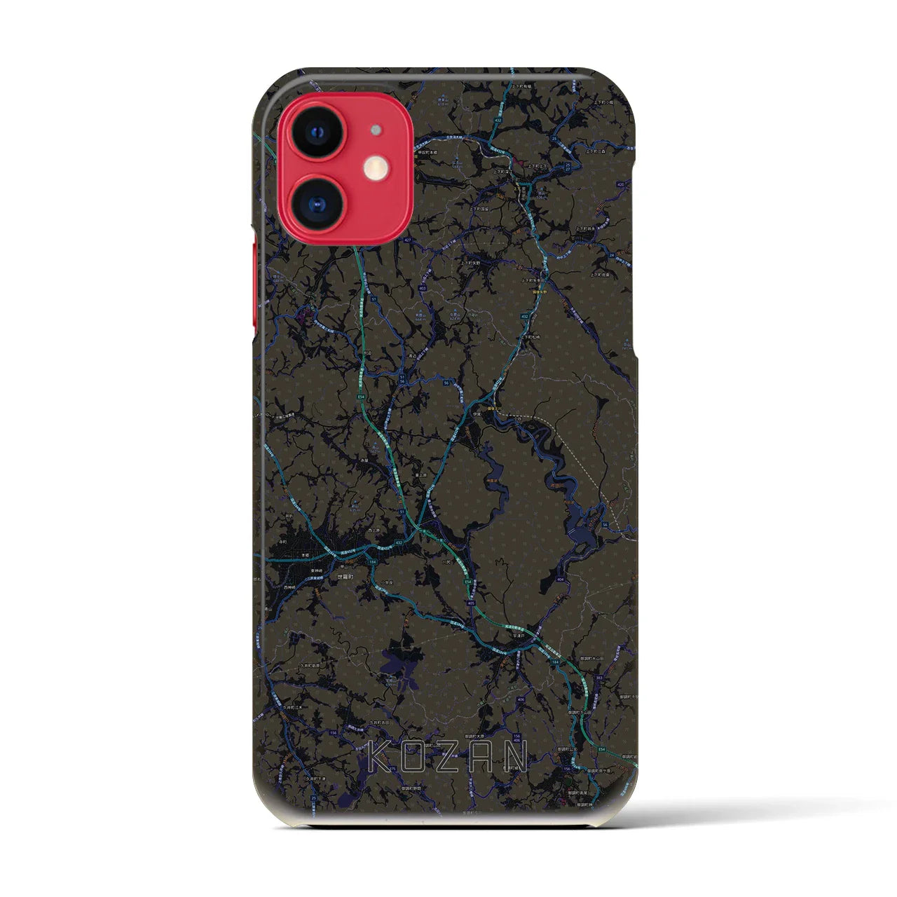 【甲山(広島県)】地図柄iPhoneケース(バックカバータイプ)