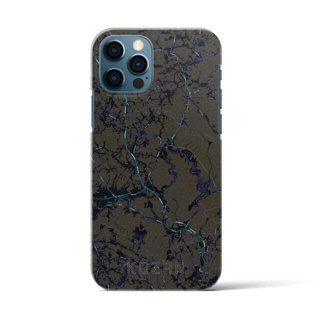 【甲山(広島県)】地図柄iPhoneケース(バックカバータイプ)