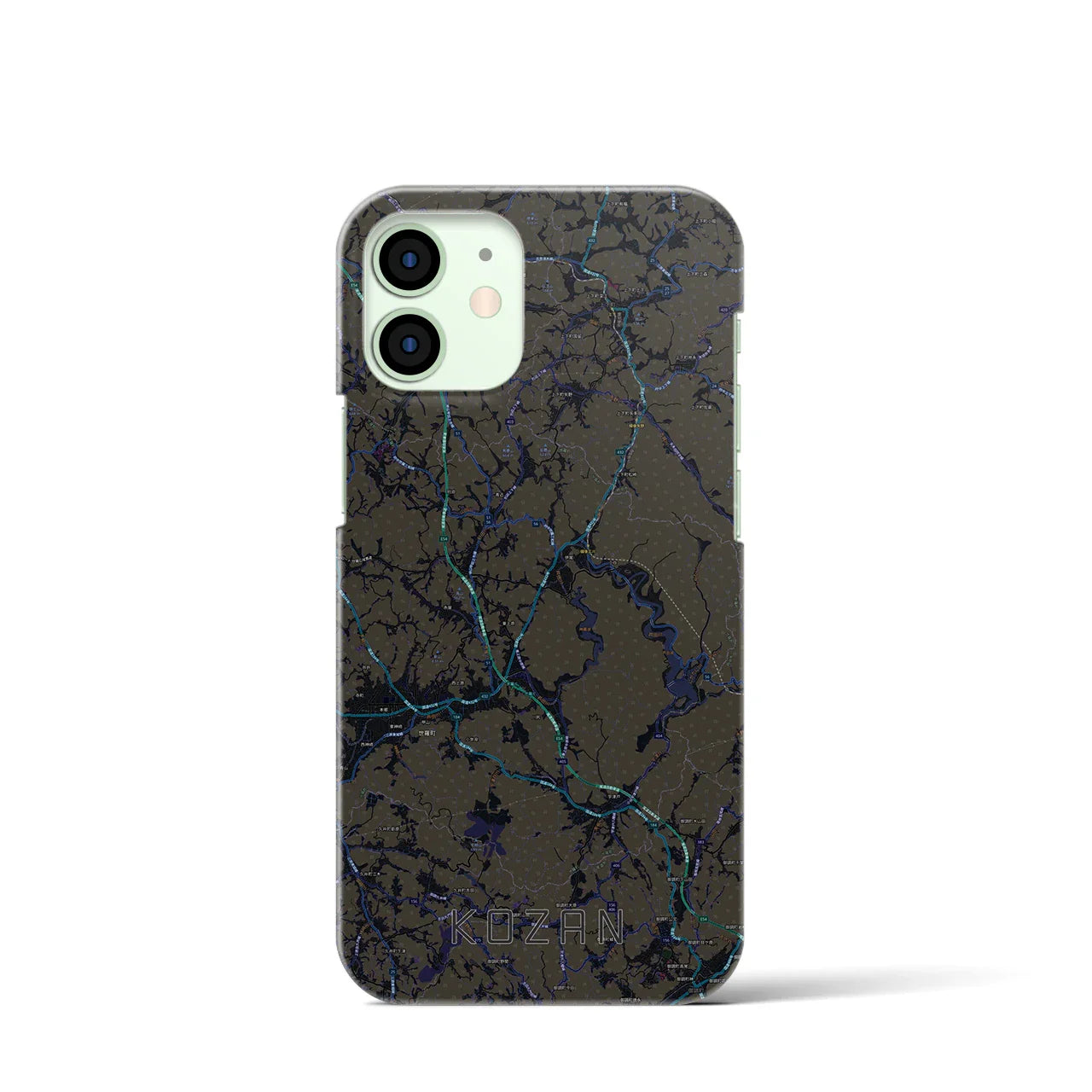 【甲山(広島県)】地図柄iPhoneケース(バックカバータイプ)
