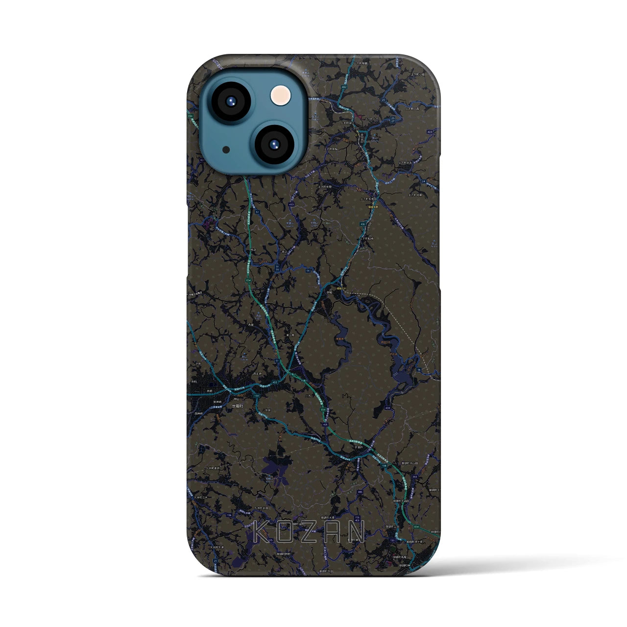 【甲山(広島県)】地図柄iPhoneケース(バックカバータイプ)