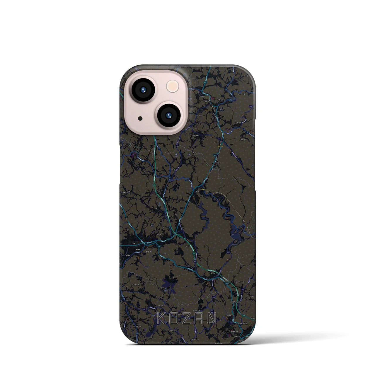 【甲山(広島県)】地図柄iPhoneケース(バックカバータイプ)