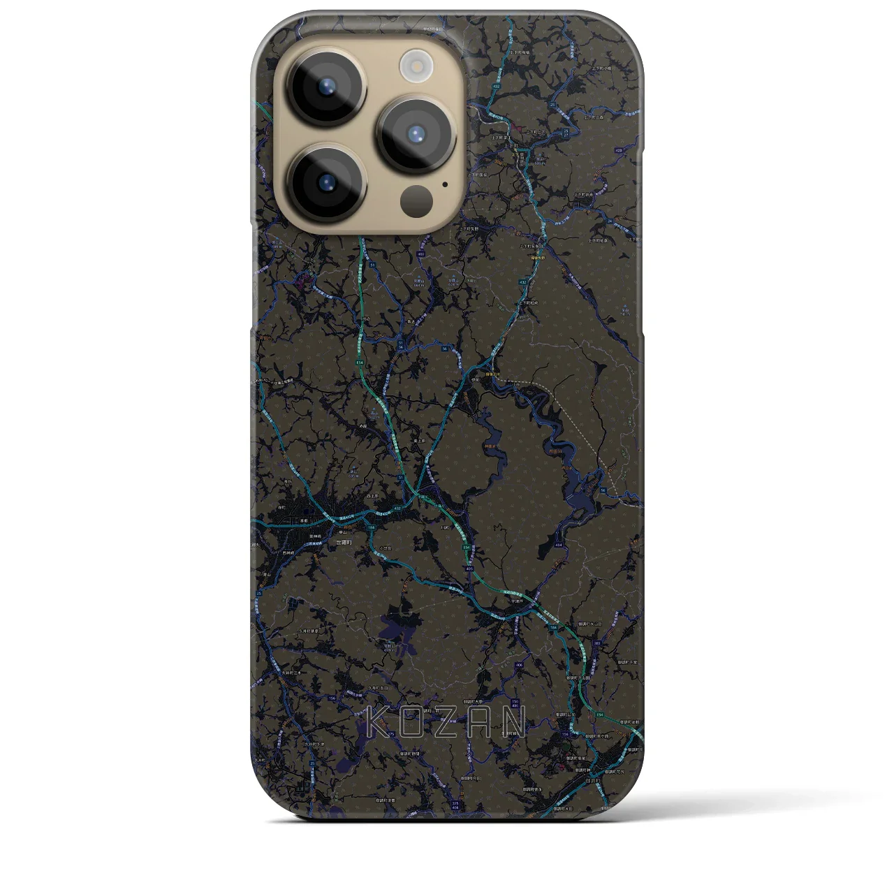 【甲山(広島県)】地図柄iPhoneケース(バックカバータイプ)