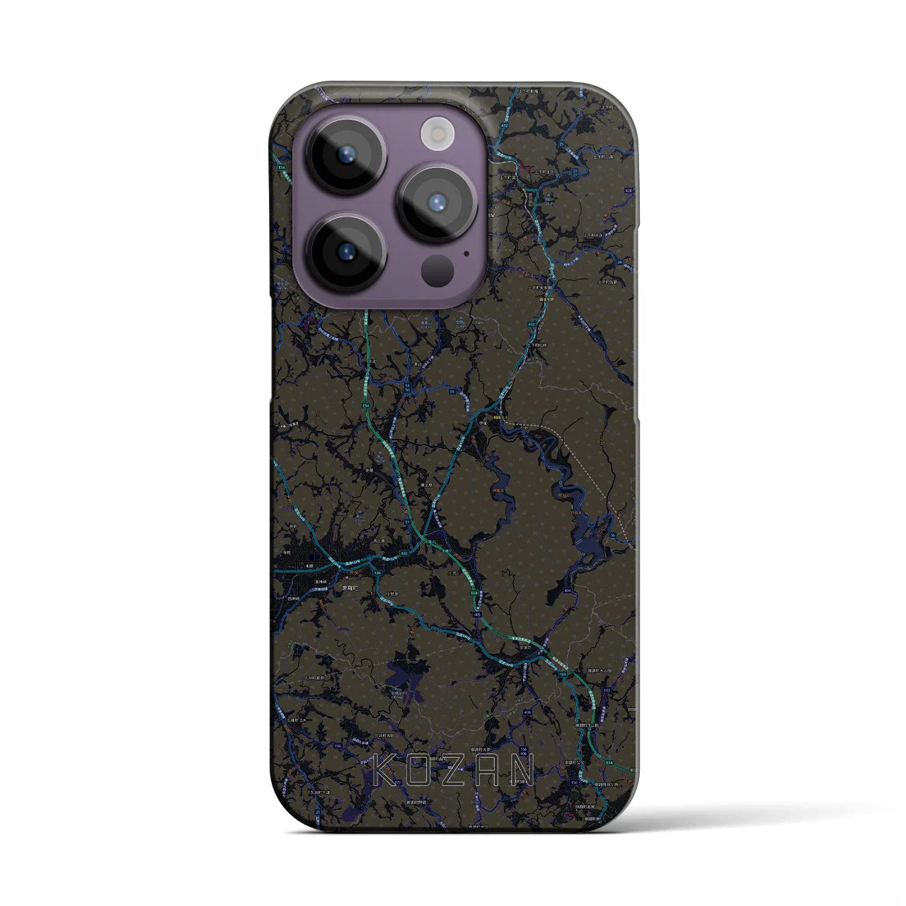 【甲山(広島県)】地図柄iPhoneケース(バックカバータイプ)