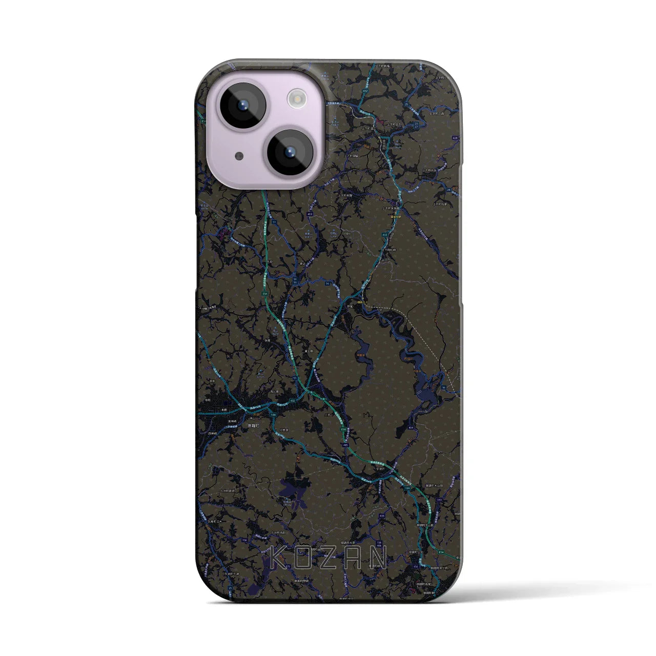 【甲山(広島県)】地図柄iPhoneケース(バックカバータイプ)