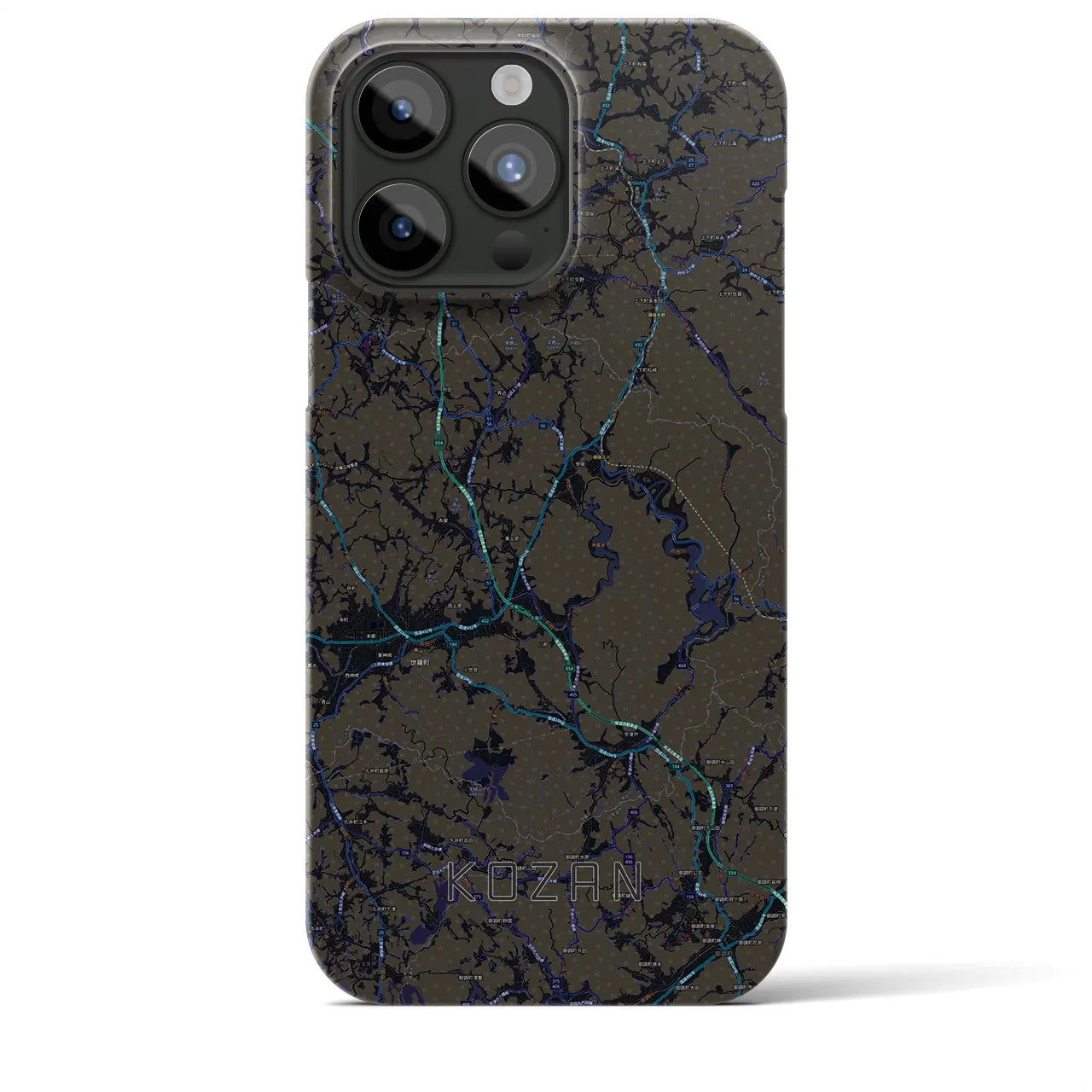 【甲山(広島県)】地図柄iPhoneケース(バックカバータイプ)