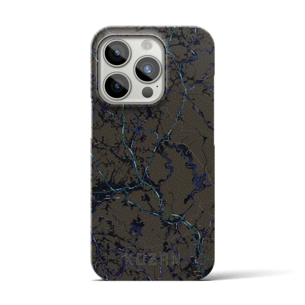 【甲山(広島県)】地図柄iPhoneケース(バックカバータイプ)
