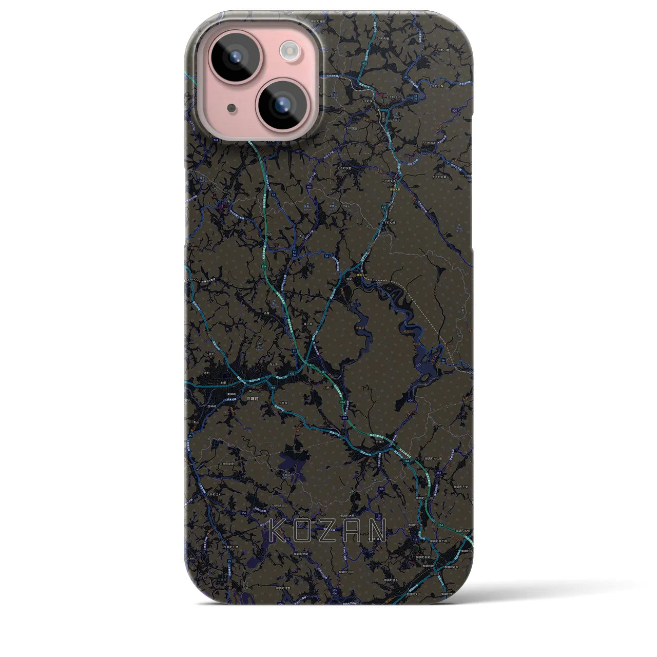【甲山(広島県)】地図柄iPhoneケース(バックカバータイプ)
