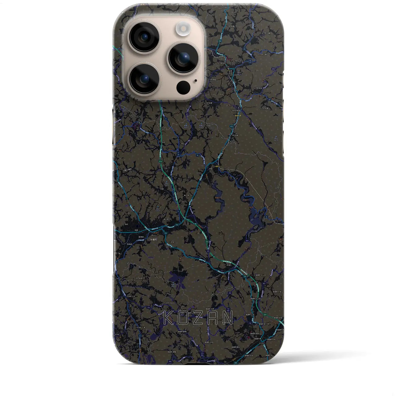 【甲山(広島県)】地図柄iPhoneケース(バックカバータイプ)