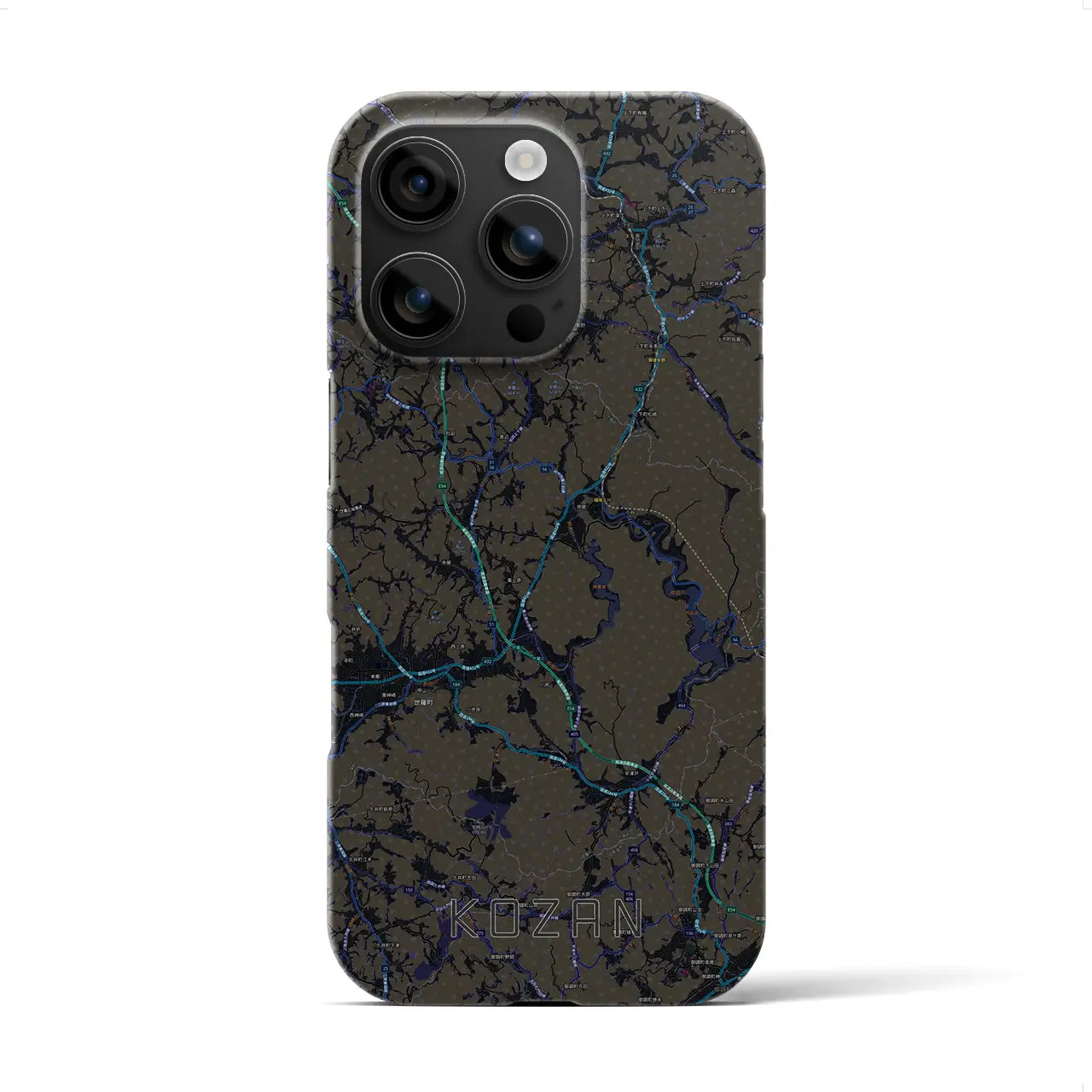 【甲山(広島県)】地図柄iPhoneケース(バックカバータイプ)